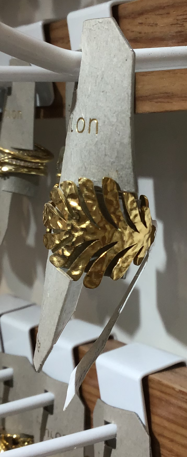 Double Fan Open Ring - W1-0448