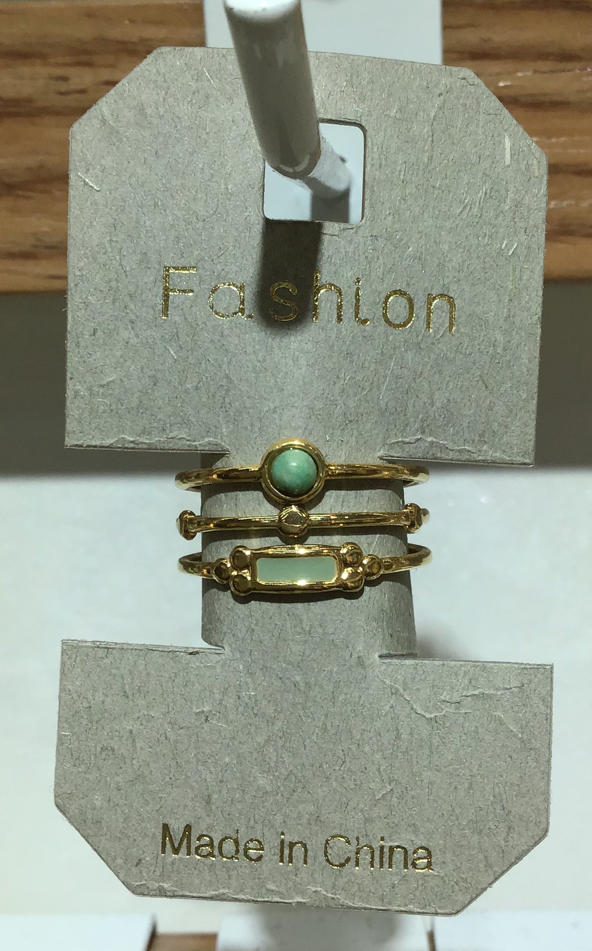 Turquoise-Tone Multi Band Ring - W1-0450
