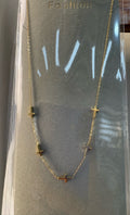 Petite Cross Station Necklace - W14-0001