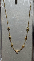 Textured Disc Station Necklace - W14-0003
