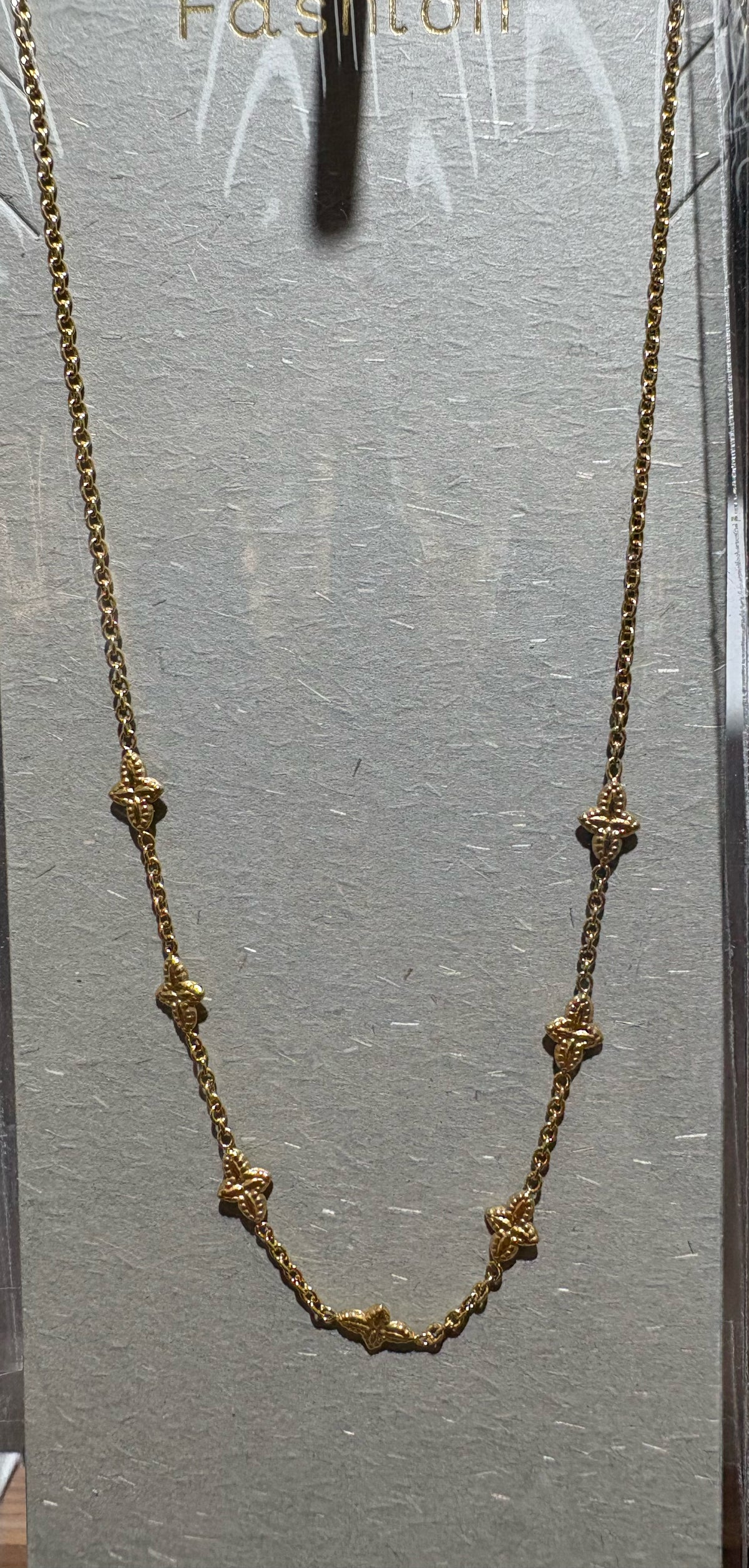 Mini Flower Station Necklace - W14-0004