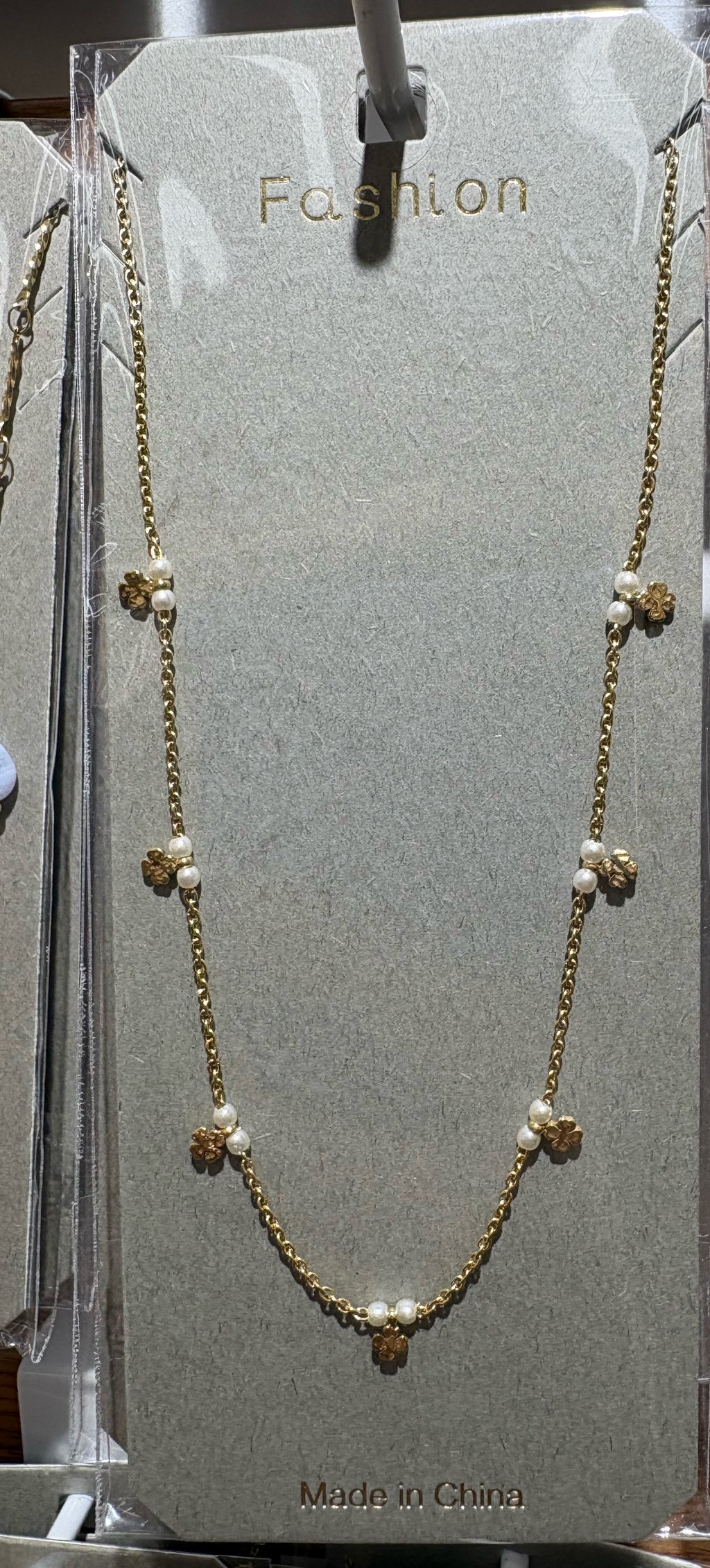 Petite Pearl-Style Bead Necklace - W14-0013