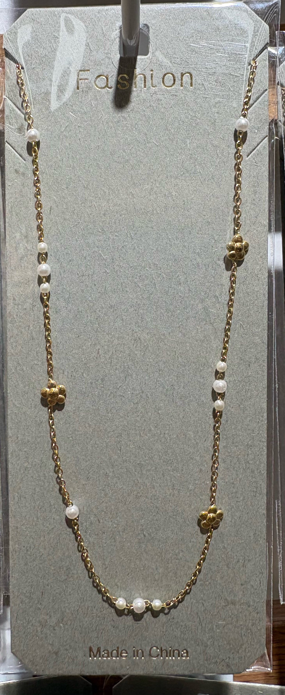 Mixed Bead Station Necklace - W14-0017