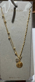 Toggle Disc Pendant Necklace - W14-0021