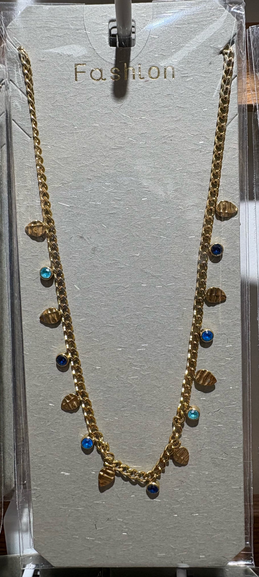 Colorful Bead Disc Fringe Necklace - W14-0055