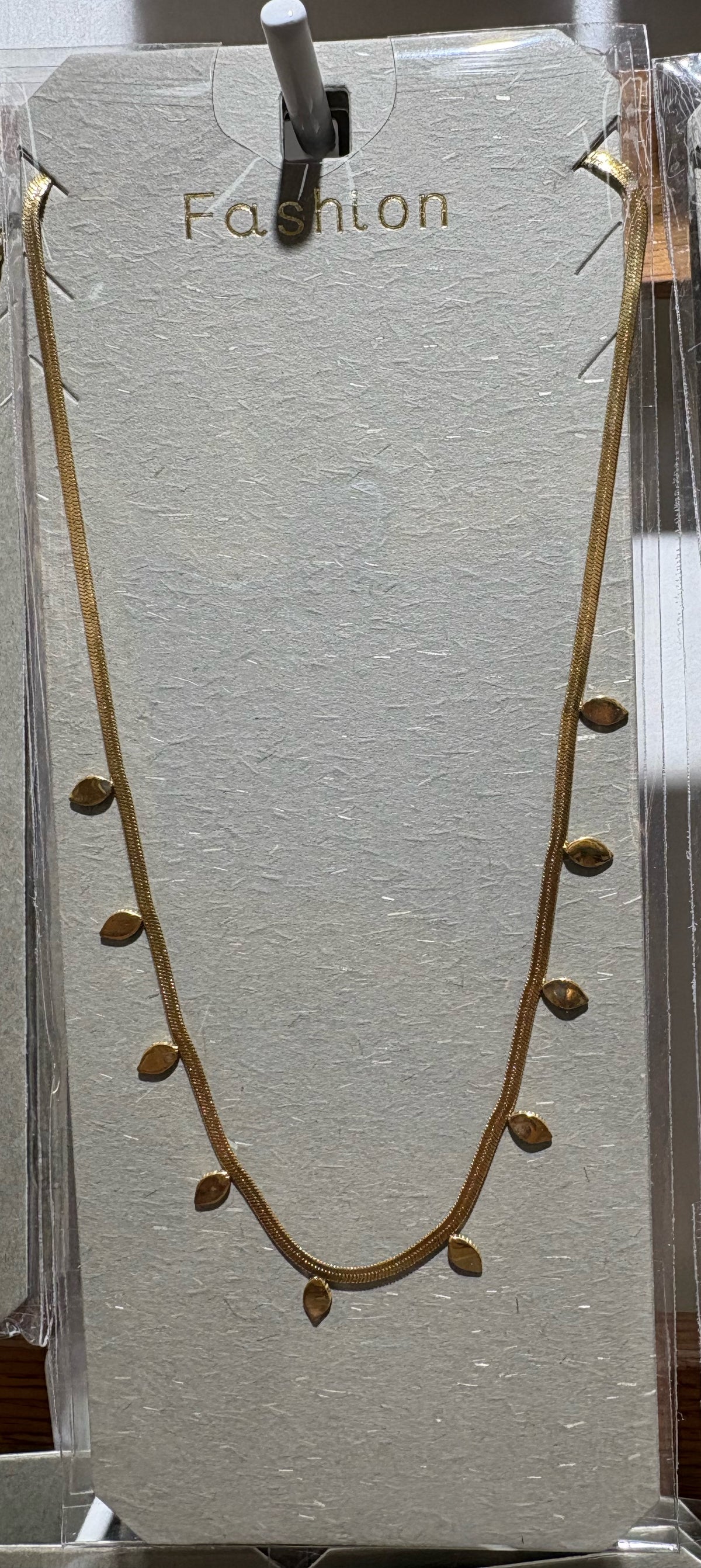 Oval Charm Chain Necklace - W14-0059