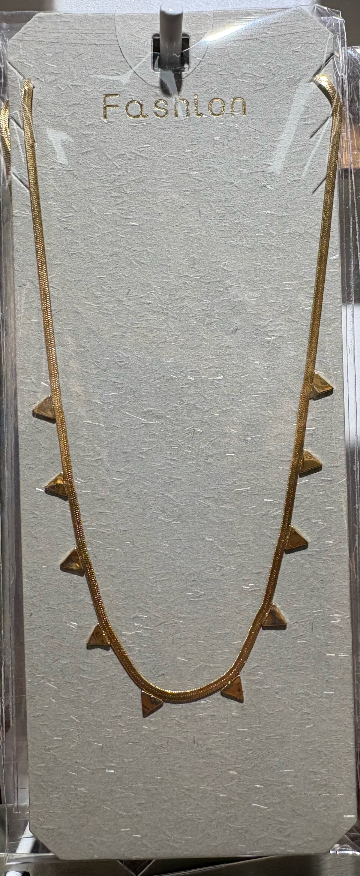 Triangle Fringe Necklace - W14-0063