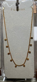 Round Disc Charm Necklace - W14-0065