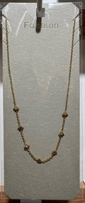 Mini Flower Bead Chain Necklace - W14-0082