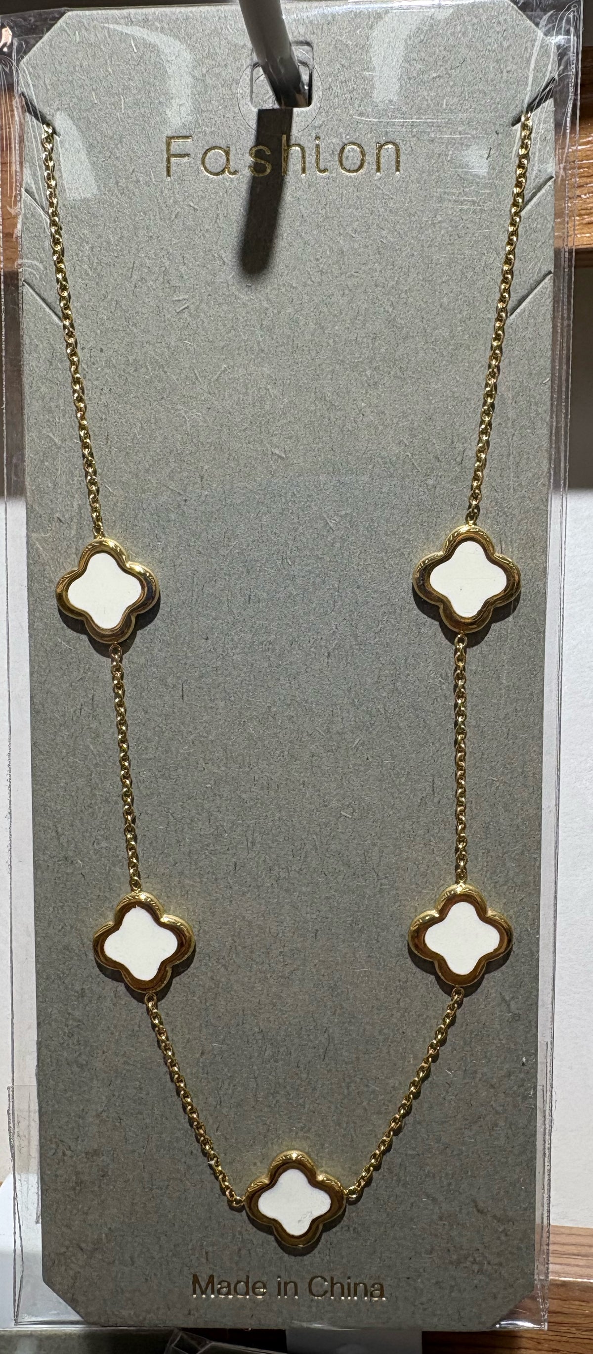 White Clover Station Necklace - W14-0122