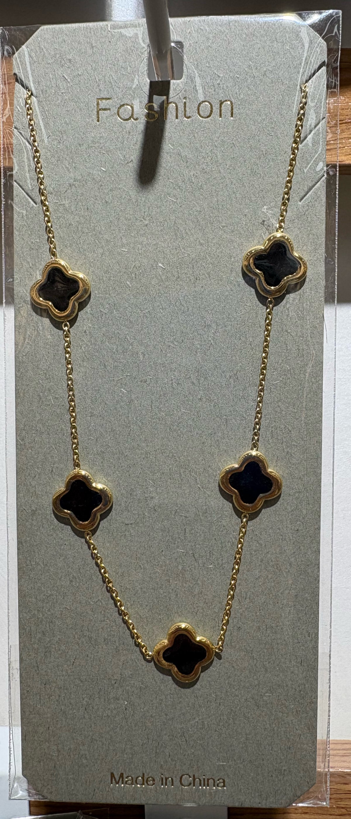 Black Clover Station Necklace - W14-0124