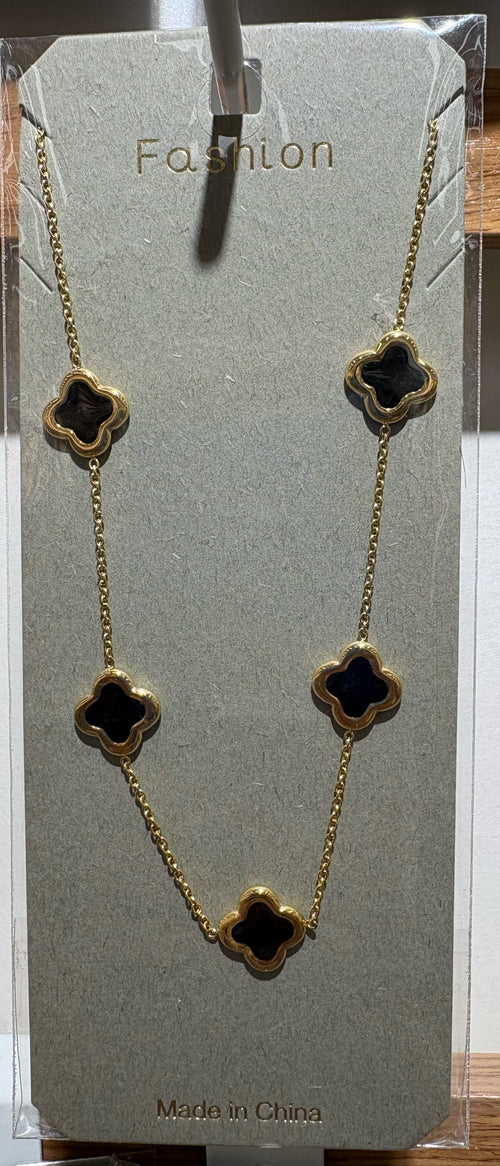 Black Clover Station Necklace - W14-0124