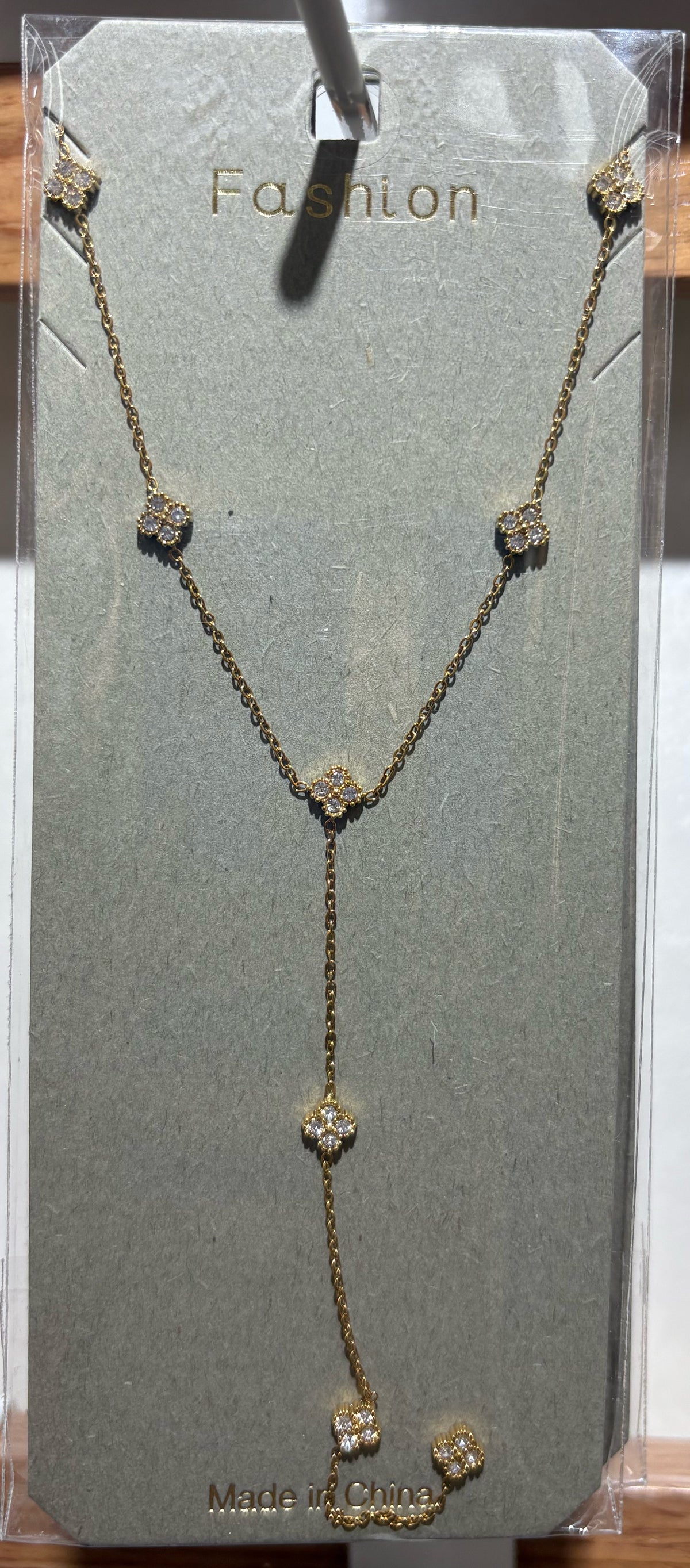 Heart Station Lariat Necklace - W14-0135