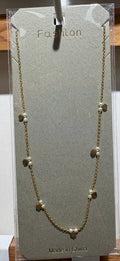 Pearl-Style Cluster Necklace - W14-0170