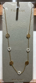 Mixed Flower Station Necklace - W14-0187