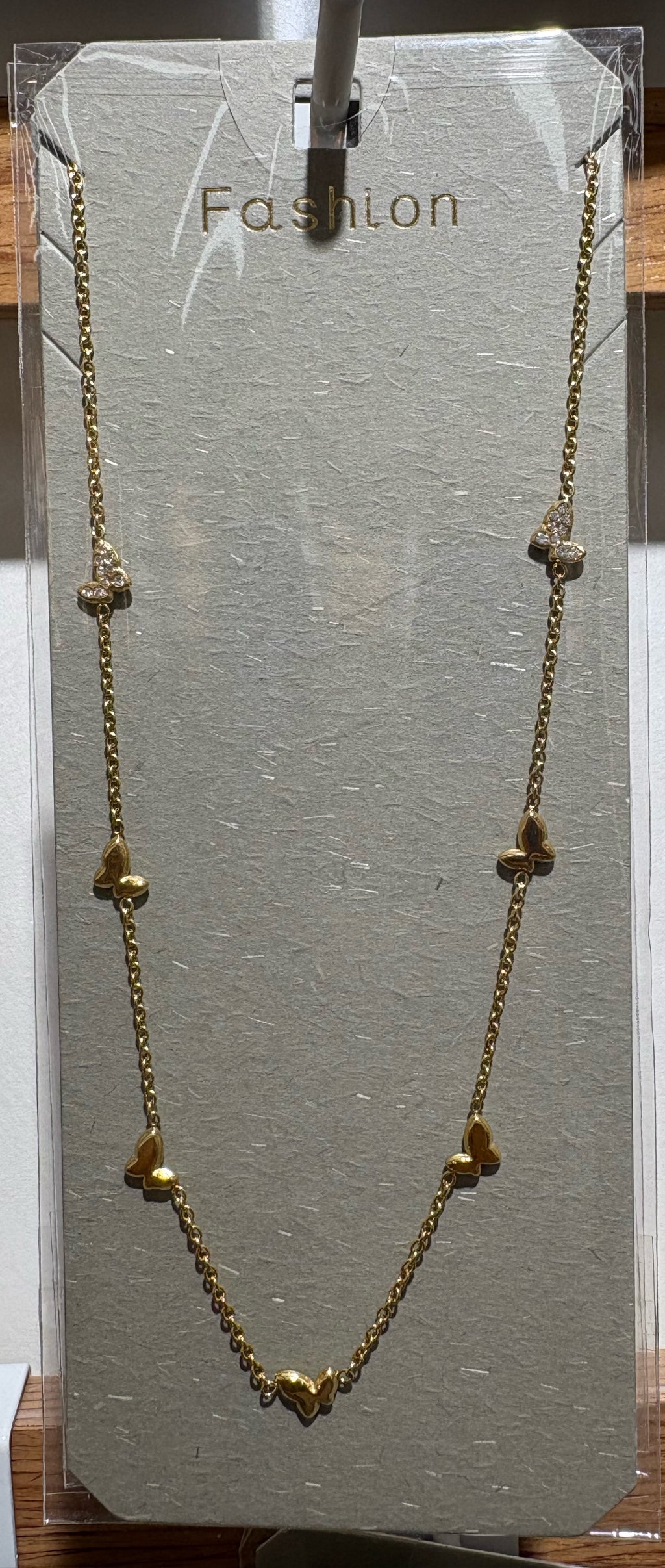 Petite Gold-Tone Bead Necklace - W14-0195