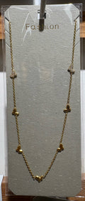Petite Gold-Tone Bead Necklace - W14-0195