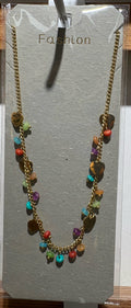 Colorful Disc Charm Necklace - W14-0209
