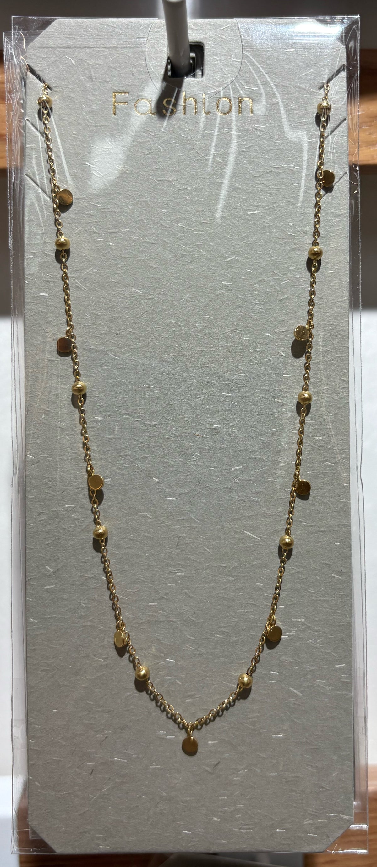 Mini Bead Station Necklace - W14-0213