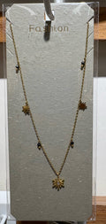 Sun Pendant Star Charm Necklace - W14-0221