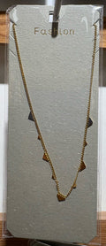 Triangle Station Chain Necklace - W14-0248