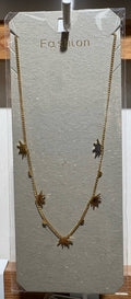 Sunburst Charm Station Necklace - W14-0250
