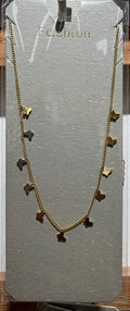 Butterfly Fringe Necklace - W14-0253