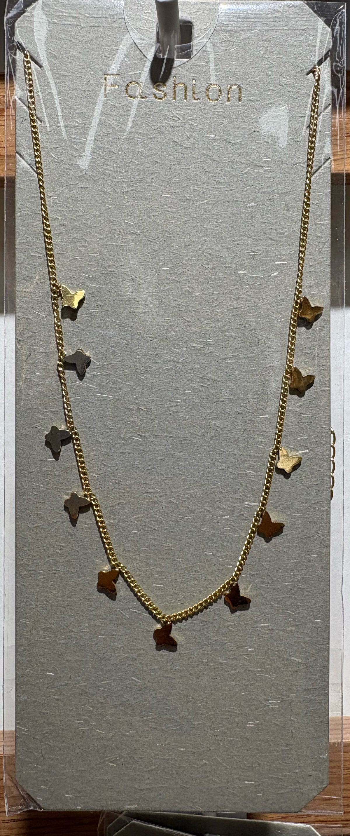 Butterfly Fringe Necklace - W14-0253