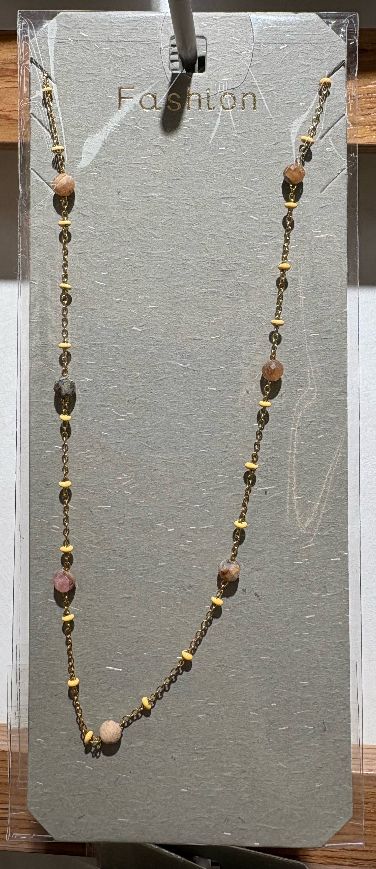 Blush Mixed Bead Necklace - W14-0259