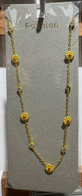 Yellow Eye Chain Necklace - W14-0316