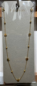 Gold-Tone Mixed Bead Necklace - W14-0318