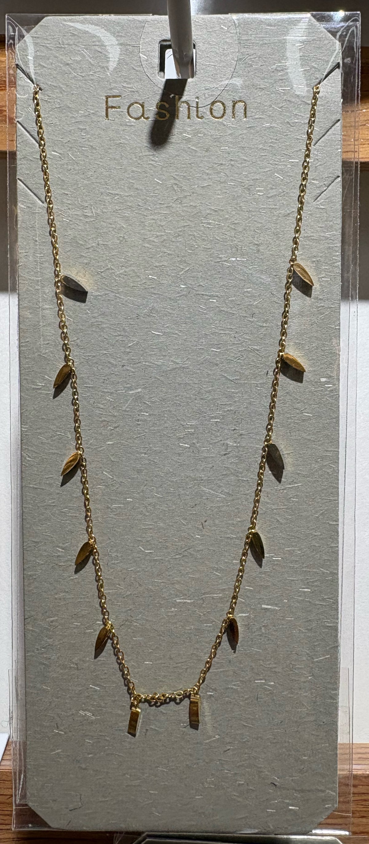 Petite Leaf Fringe Necklace - W14-0319