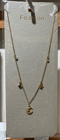 Crescent and Star Necklace - W14-0373
