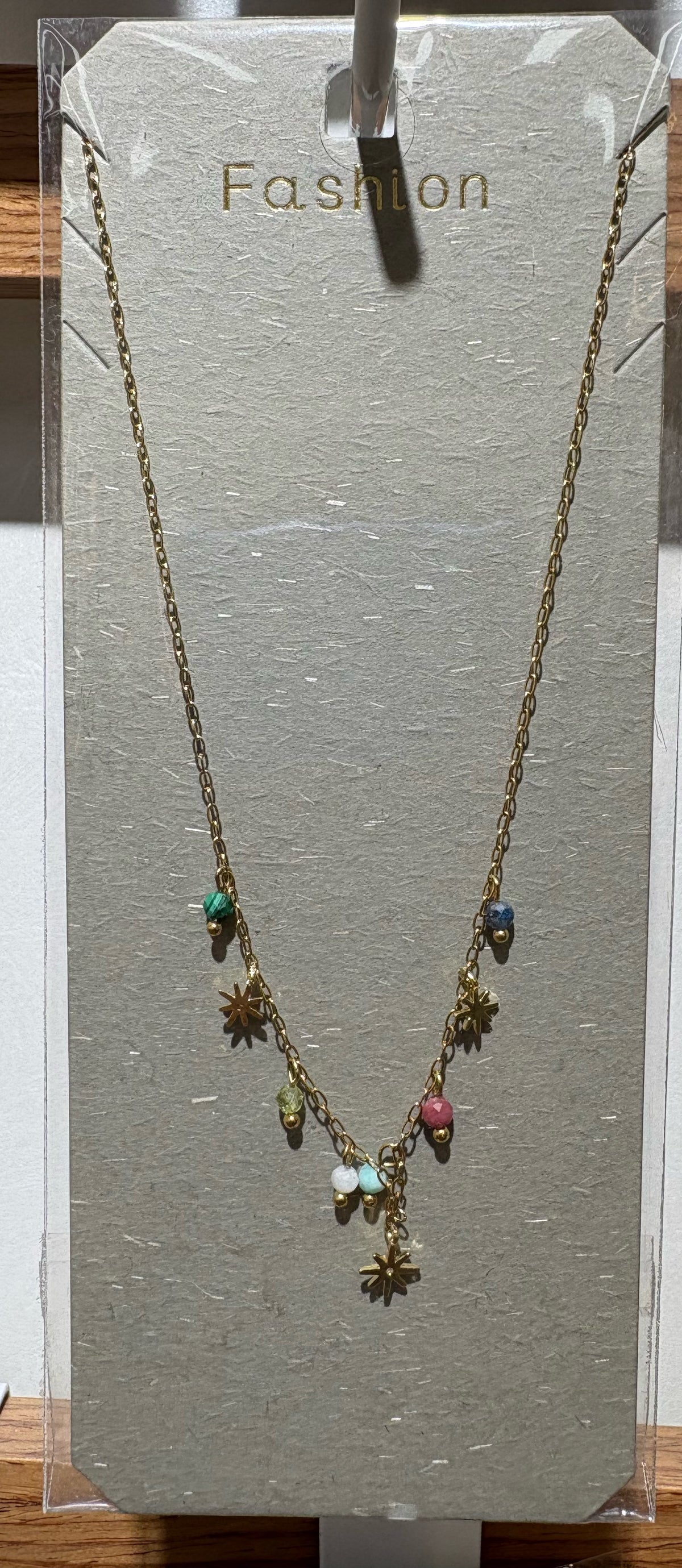 Colorful Flower Charm Necklace - W14-0376