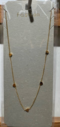 Round Disc Station Necklace - W14-0378