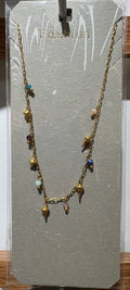 Colorful Leaf Charm Necklace - W14-0382