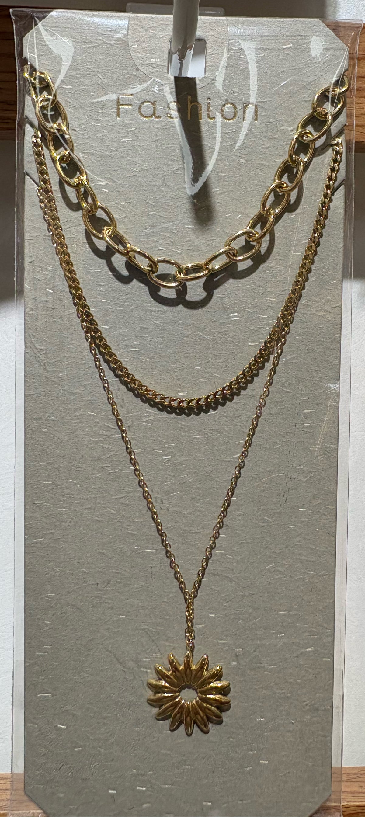 Layered Sunflower Necklace - W14-0427