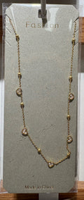 Open Circle Station Necklace - W14-0428
