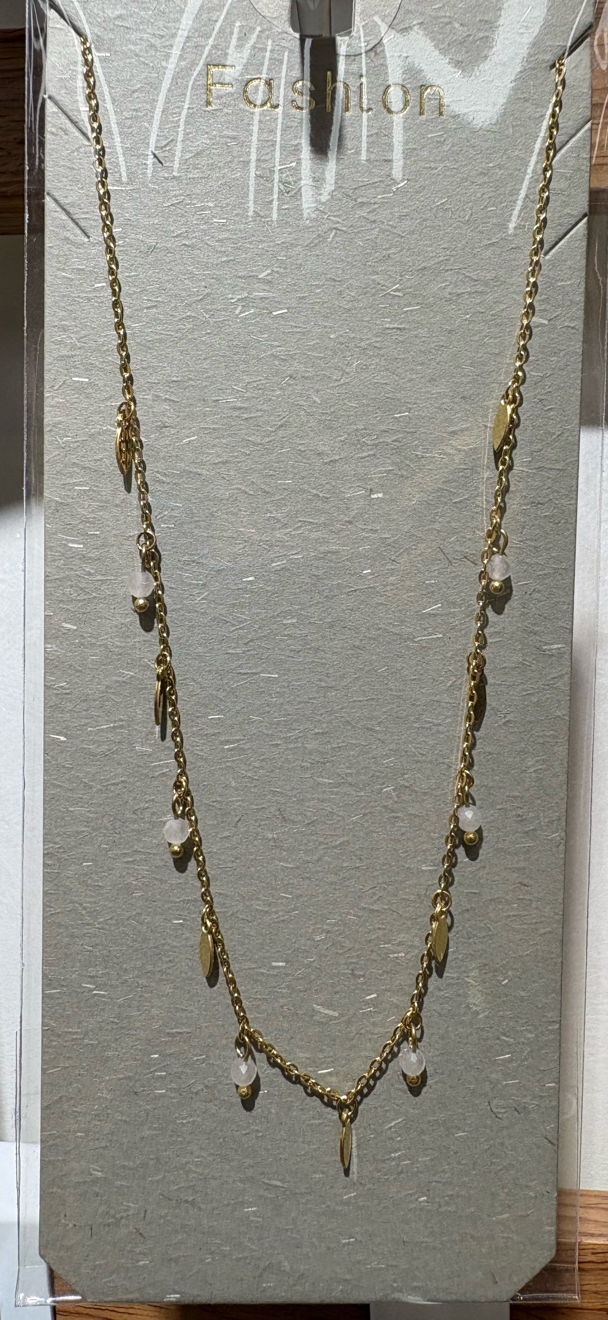 Delicate Drop Charm Necklace - W14-0464