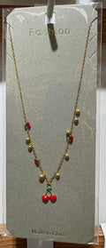 Dainty Cherry Pendant Necklace - W14-0479