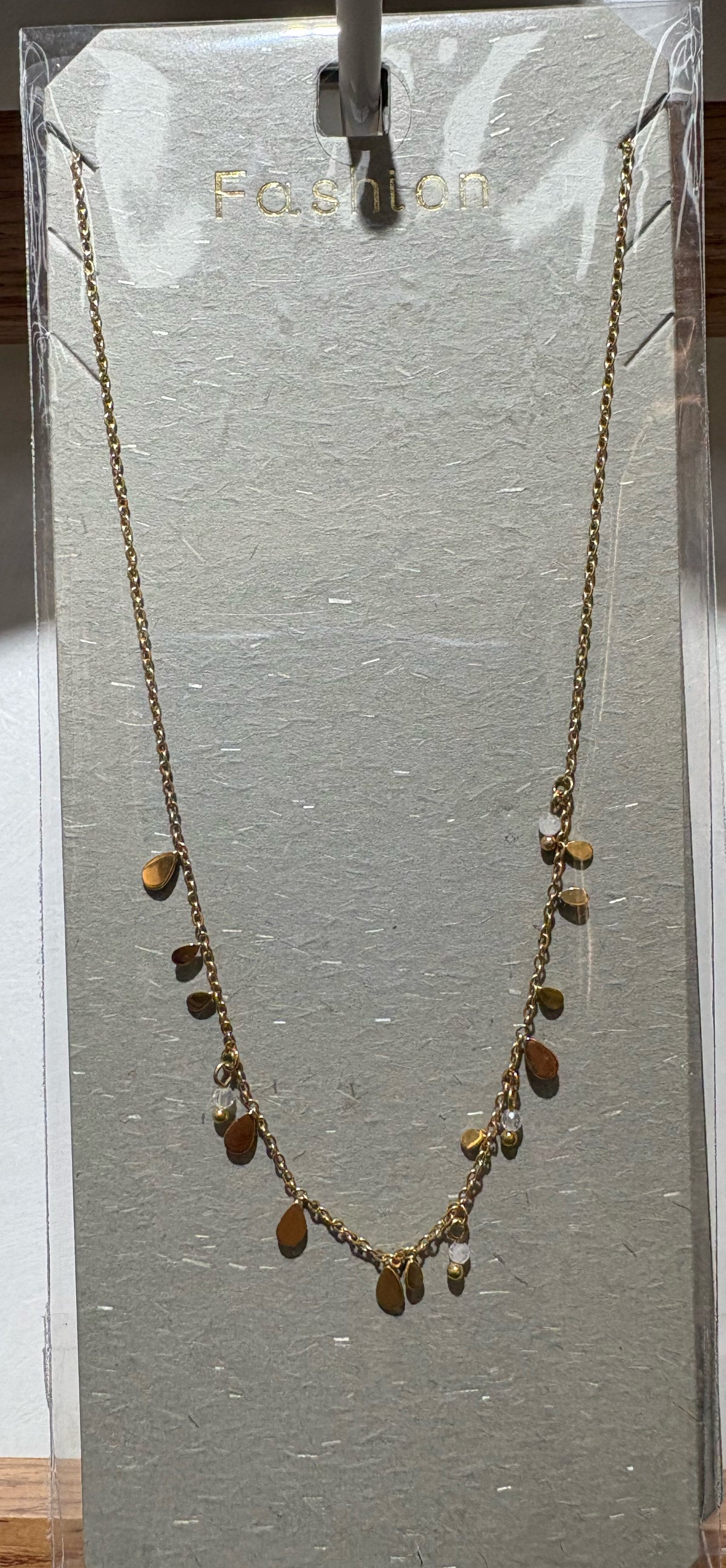 Dainty Crescent Charm Necklace - W14-0505