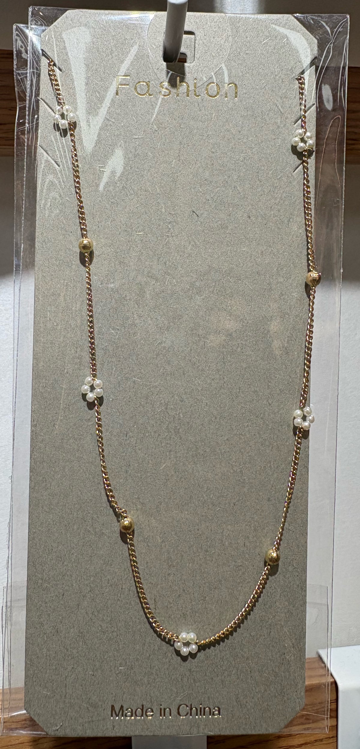 Dainty Clover Station Necklace - W14-0510