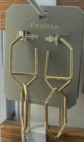 Linked Polygon Drop Earrings - W3-0001