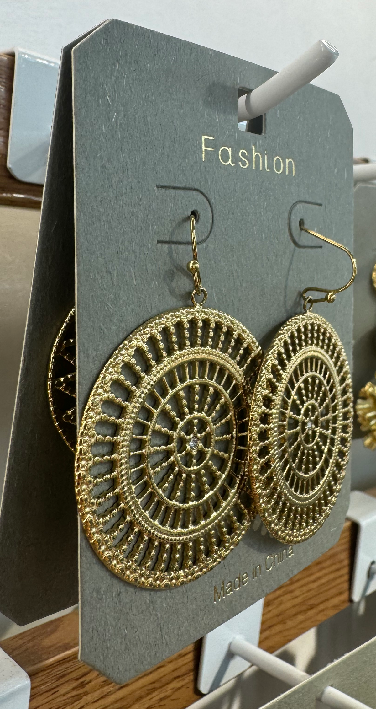 Round Sunburst Filigree Earrings - W3-0011