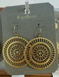 Round Sunburst Filigree Earrings - W3-0011