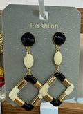 Monochrome Diamond Drop Earrings - W3-0027