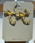 Sculptural Bow Hoop Earrings - W3-0036