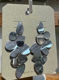 Silver-Tone Petal Cascade Earrings - W3-0041
