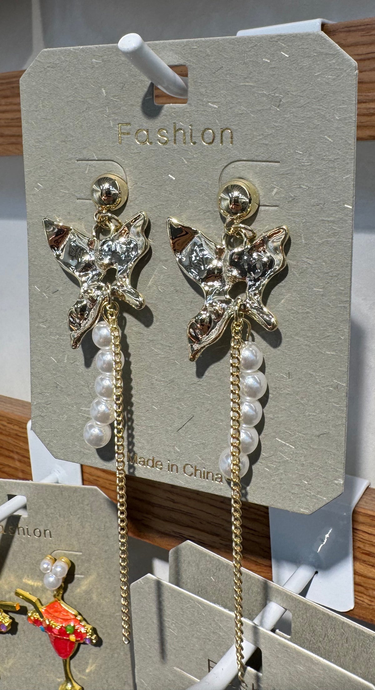 Sparkling Floral Tassel Earrings - W3-0055