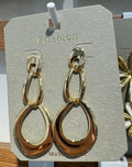 Triple Link Teardrop Earrings - W3-0058
